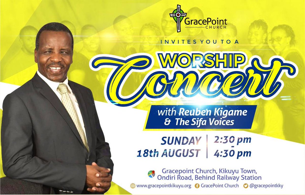 GracePointKky's tweet photo. It has already been two delightful days with Reuben Kigame and the Sifa voices. Tomorrow marks the last day, we will have our service from 10:00 am to 12:00 noon which will be followed by a worship concert from 2:30 pm. Come let us worship the Lord together. 

#GPC 
#MissionMonth https://t.co/HIv6cfZHdS
