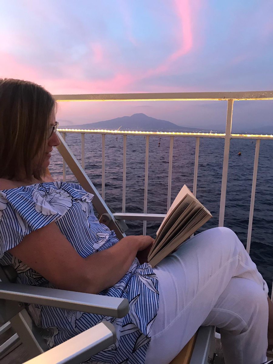 TheresaBowden5's tweet photo. Relaxing with a good book after a great day cruising the Amalfi Coast #mountversuvius #holidays #wellbeing https://t.co/ft6GTRobNN