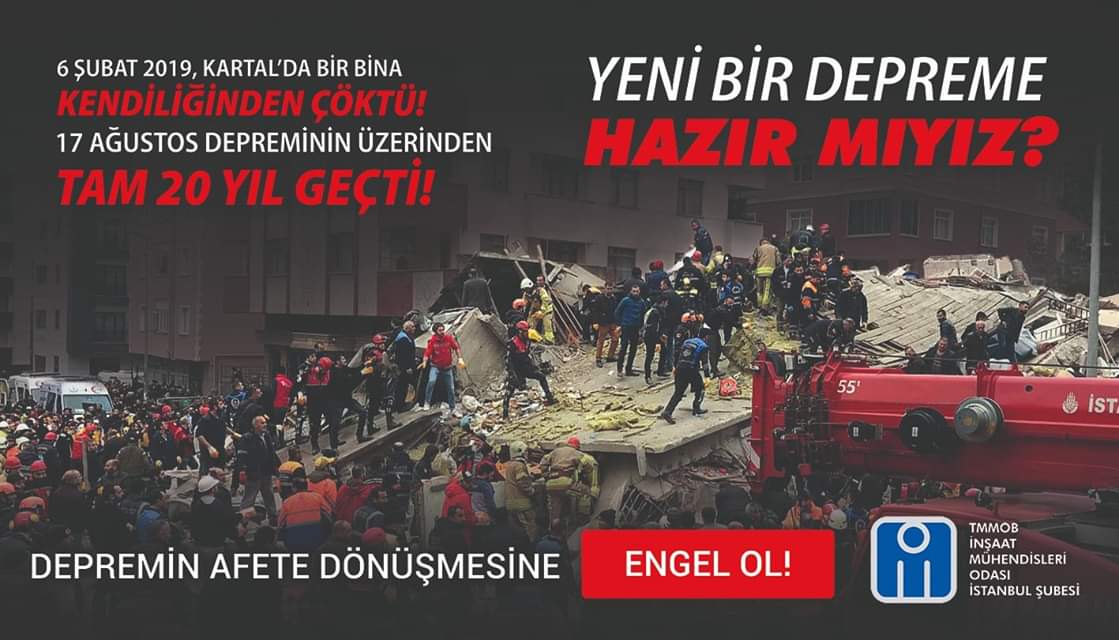 imoistanbulsube's tweet photo. Engel Ol ! 
#EngelOl #17ağustos1999 #deprem #afet #istanbul  #afeteengelol #imoistanbul  #imo #tmmob #mühendis  #inşaatmühendisi #turkey #türkiye #afad #ibb #çevrevesehircilikbakanligi #kızılay #umke #insaat #insaatmuhendisi #DepreminAfeteDönüşmesineEngelOl https://t.co/qapVeB9l3s