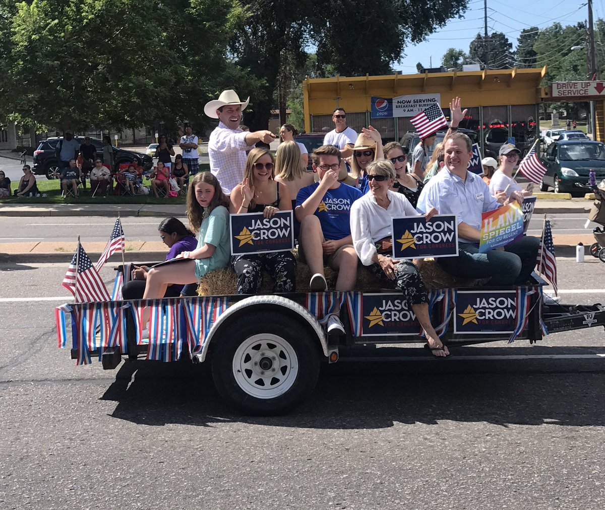 Great seeing my congressman <a href="/jasoncrow/">Jhay Crow</a> in the #westernwelcome week parade!