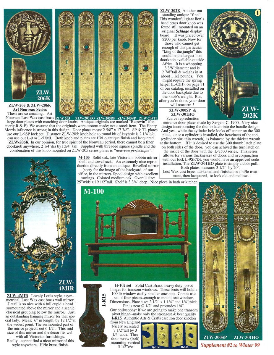 VintageHW's tweet photo. #VintageHardware 

Link - https://t.co/vDn7VnImO3 

Taken from our original catalog, you can use these item numbers with our website to search for the hardware you need. Please contact us directly if you have any questions. https://t.co/GUgmJfAyaT