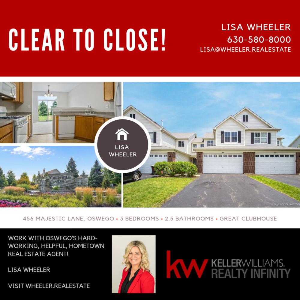 HomesFoxValley's tweet photo. So happy for my clients as they move toward a Monday close!!
Interested in buying or selling? Call Lisa today 630-580-8000
#kellerwilliamsrealtyinfinity

Keller Williams Realty Infinity, Naperville, Illinois https://t.co/fIGpYxR5P7