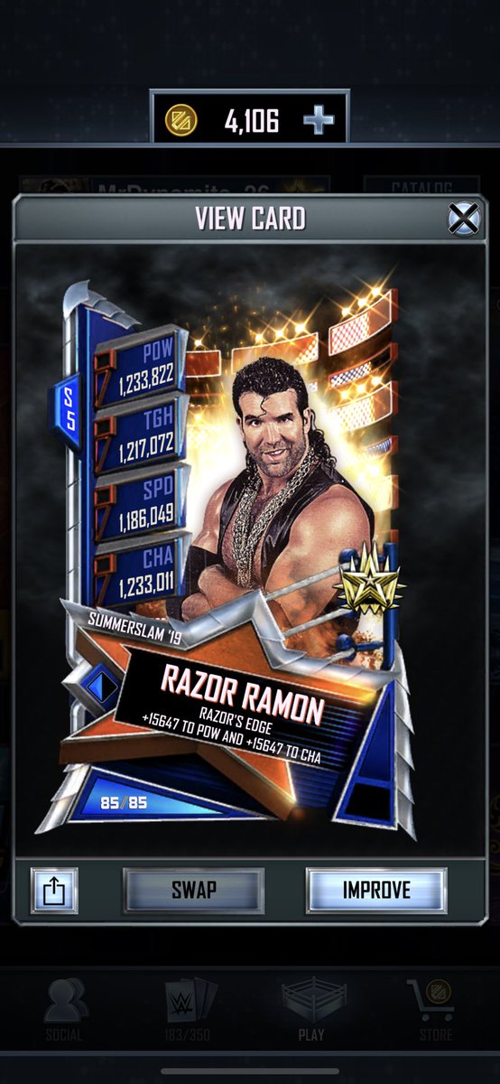 MrDynamite_26's tweet photo. #DoneAnDOuT #HeyYo #RazorRamon Event Card is over.. #WelcomeTomyHeYoJungle #WWESupercard ๐ค๐ฝ๐๐๐๐ค๐ฝ https://t.co/SXjDtt8oMD