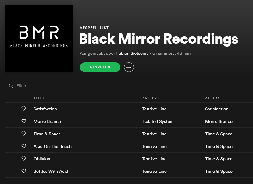 BlackMirrorRcrd's tweet photo. Time to follow our BMR playlist on Spotify, we’ve just added our latest release Time and Space to. Time and Space is now also available on Beatport  https://t.co/sNyHQShs3c . 

#blackmirrorrecordings #BMRfamily #techno #melodictechno #groningen #deephouse #spotify #playlist https://t.co/1IO74rPWcU