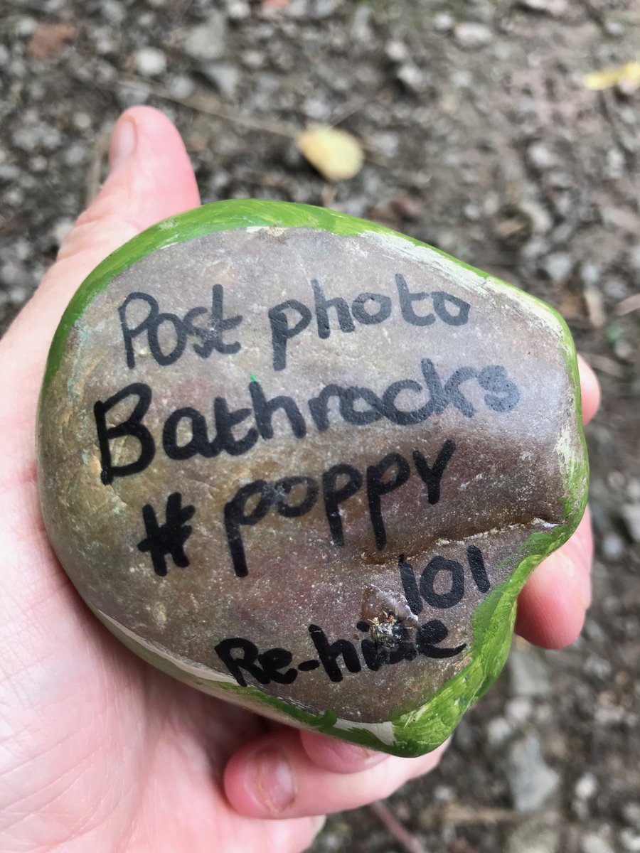 We found treasure at the park today #bathrocks #poppy we will find a good re-hiding spot!