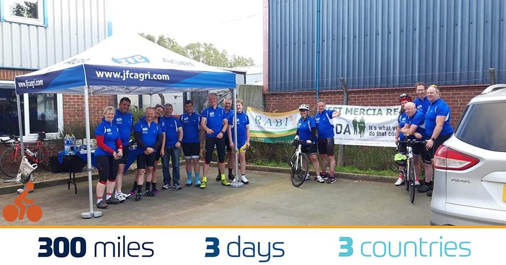 JFCAgri's tweet photo. That's a wrap! 
300 miles, 3 Days, 3 Countries. Well done to all the cyclists throughout the whole journey what an amazing effort. #JFC #JFCAgri #JFCGroup #JFConTour https://t.co/OdGgBIsq41