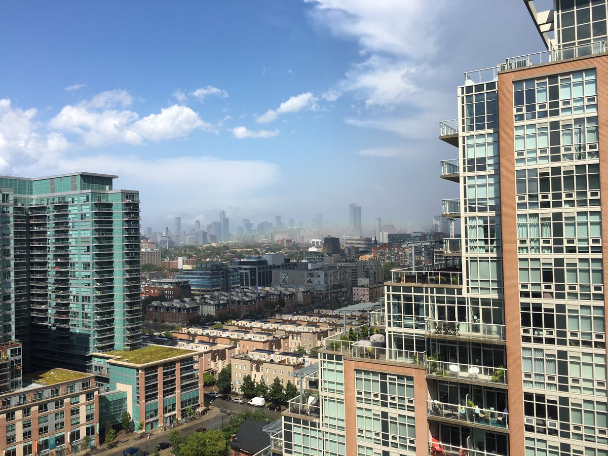 Sunshine and a rainbow after some heavy rain in #toronto #onstorm #nofilter