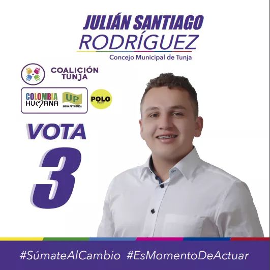 Santiago_rod2's tweet photo. #SantiagoRodriguezConcejal03
#CoalicionTunja
#ColombiaHumana 💜💜💜 https://t.co/qVSbOnezTz