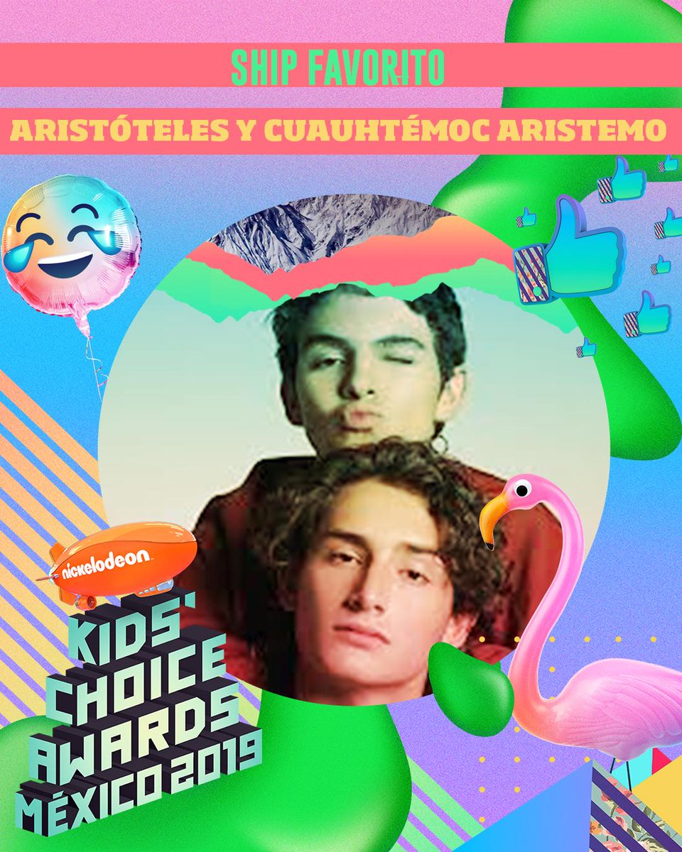 NickelodeonLA's tweet photo. Fue una votación MUY reñida... ¡y ustedes así lo decidieron! 👨‍❤️‍👨 ¡#Aristemo es el Ship Favorito de los #KCAMexico2019! 💚 @mailomarcos @JoaquinBondoni https://t.co/btL8dadw2a