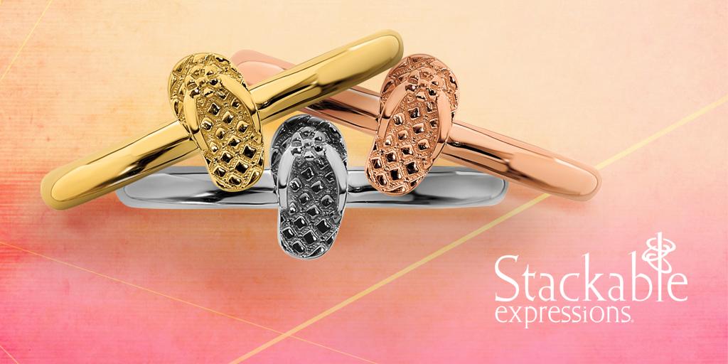 StackableExpres's tweet photo. We have the perfect accessories to dress up those beautiful little piggies for National I Love My Feet Day! > https://t.co/ejZqyT0aJs #Summerfun #ToeRings https://t.co/V3Zr0iF065