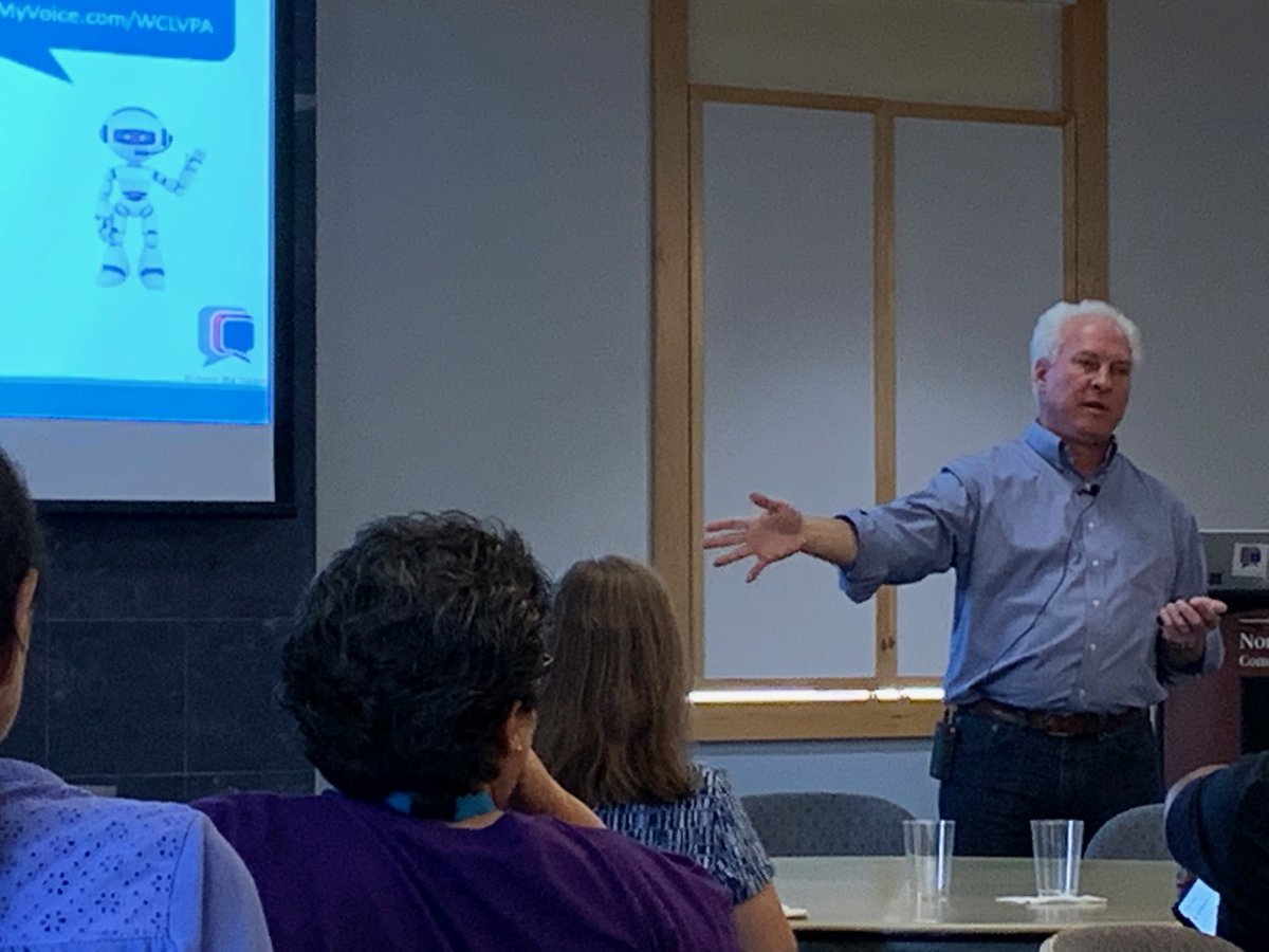 Awesome talk by Chip Edwards- What does your brand look like in a voice first world? CreateMyVoice.com at WordCamp Lehigh Valley! #WCLVPA