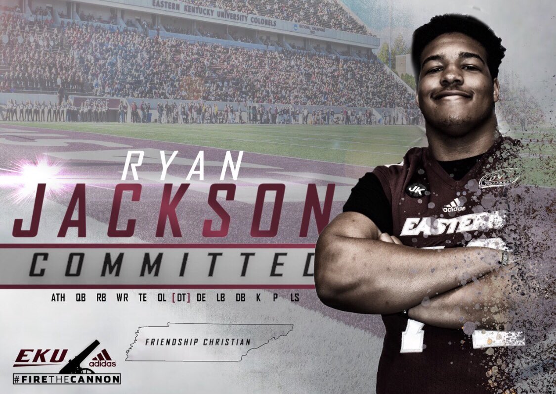 RhinoJack9956's tweet photo. Canโt wait to #Firethecannon @BrianMacWriter #FCScommit2020 @EKUFootball @CoachElderEKU @Coach_Mattix @JesseowJ @WideOutWhisperr https://t.co/rJdjtZCFI8