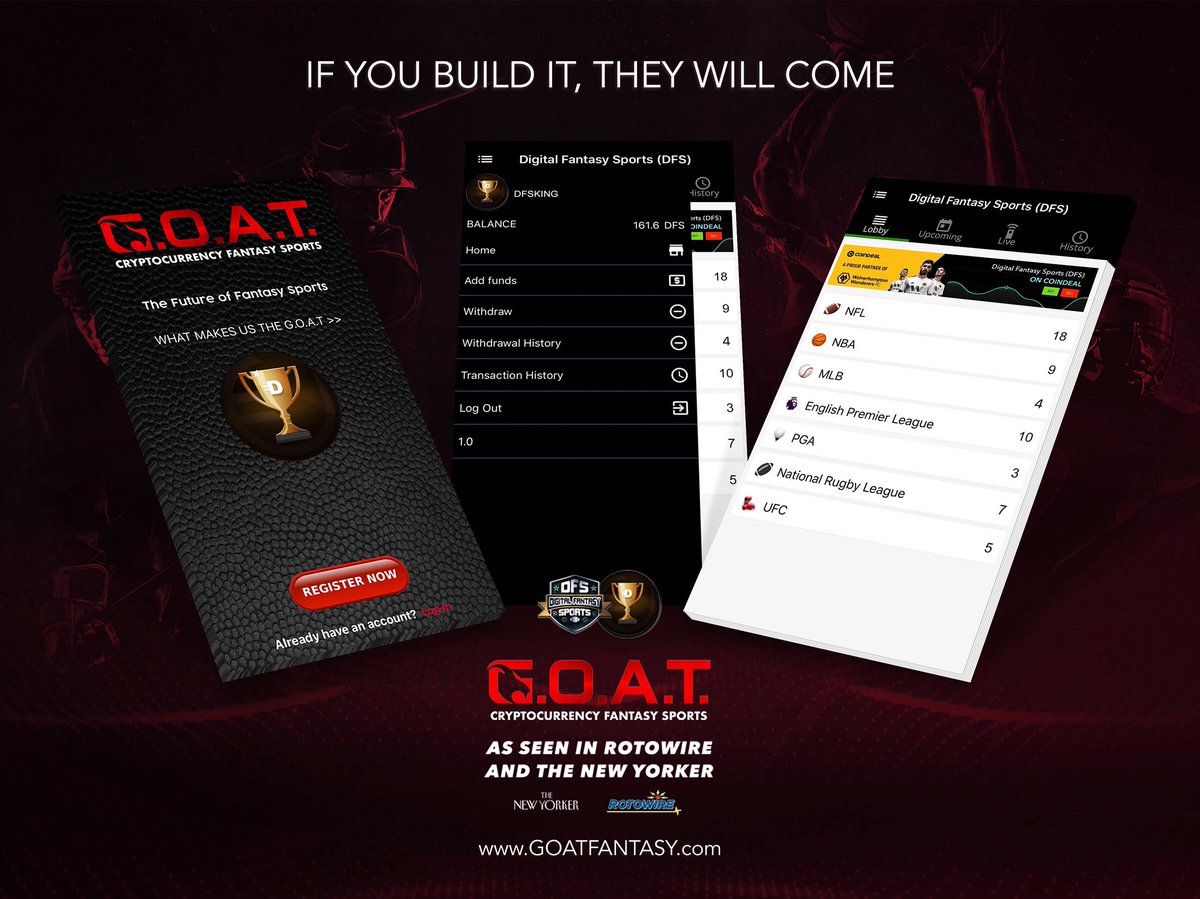 magatrumpsarmy's tweet photo. 20 DAYS until the KICK OFF of our 2019 #NFL #Football Season! 🏈🏟

Experience an all new way to play #FantasySports with #Blockchain technology 🏆

Online or on the go with our #GOATFANTASY #mobile APP

Sign up today @ https://t.co/ADSsciYHyF

$DFS #BTC #ESPORTS #cryptocurrency https://t.co/WfrFIXmIik