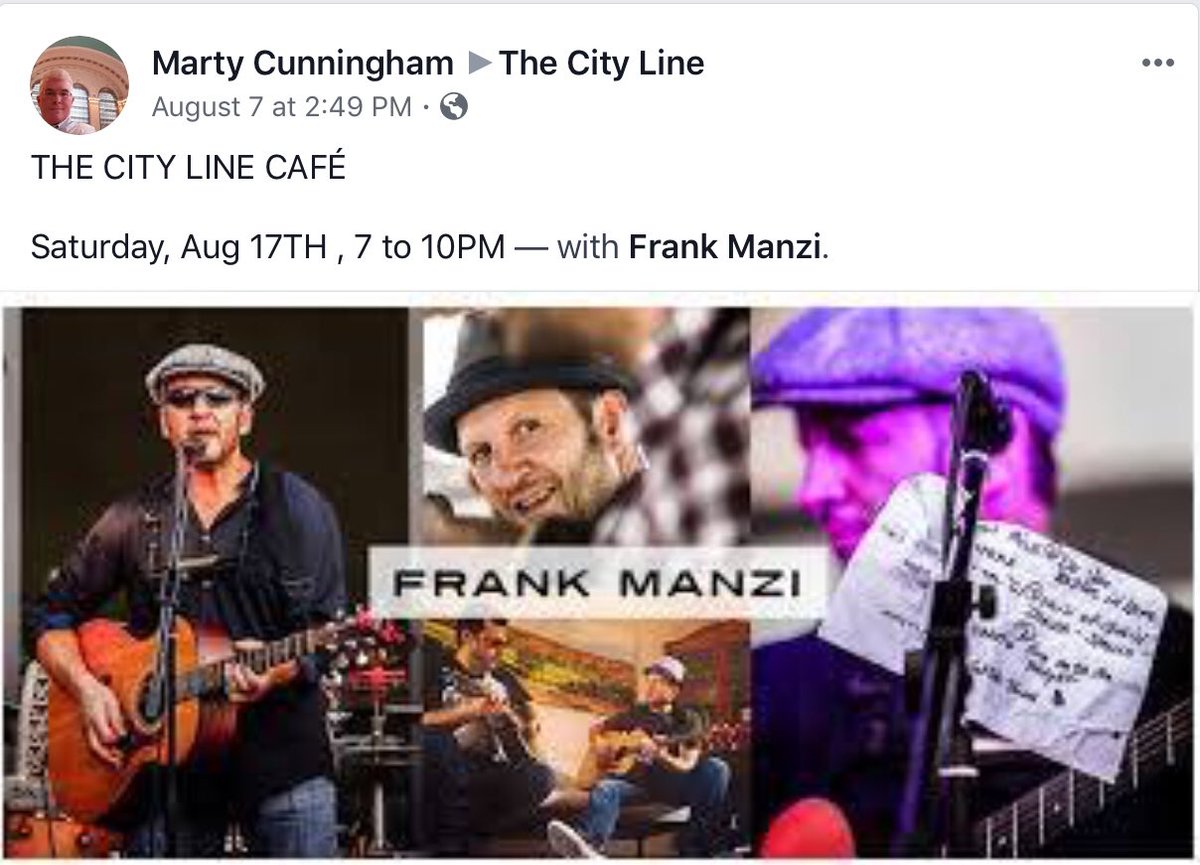 hammer_hammer8's tweet photo. @frankmanzimusic @M1cunningham #FrankManzi #CityLineCafe 🍀 #GoodDiggin 🍺 https://t.co/efJz7HkMlU
