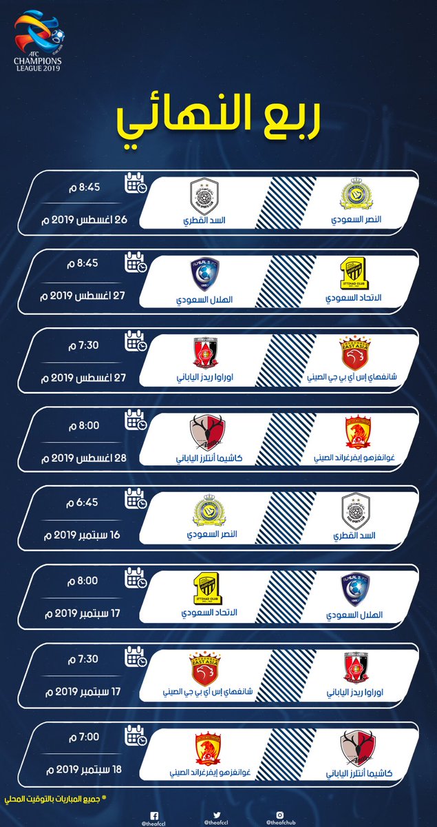 برنامج الدور الربع النهائي لدوري