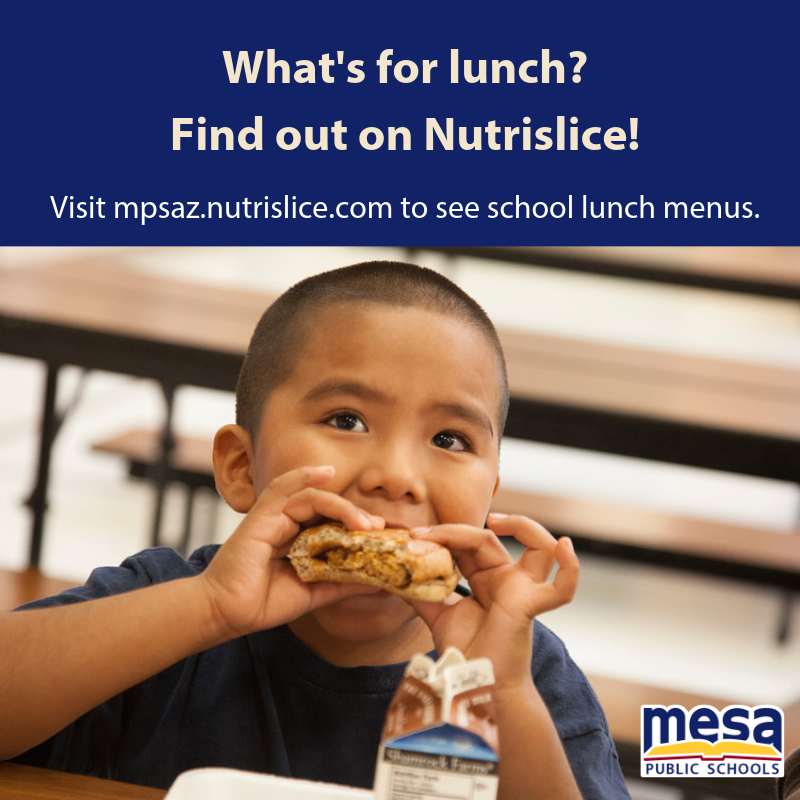 mpsaz's tweet photo. Did you know that you can view your school’s lunch menu with full descriptions, nutrient content and allergen information at https://t.co/UlcZUPHVKH? Or, you can download the Nutrislice app in the App store to stay informed while on the go! https://t.co/lsgQj33GQ1