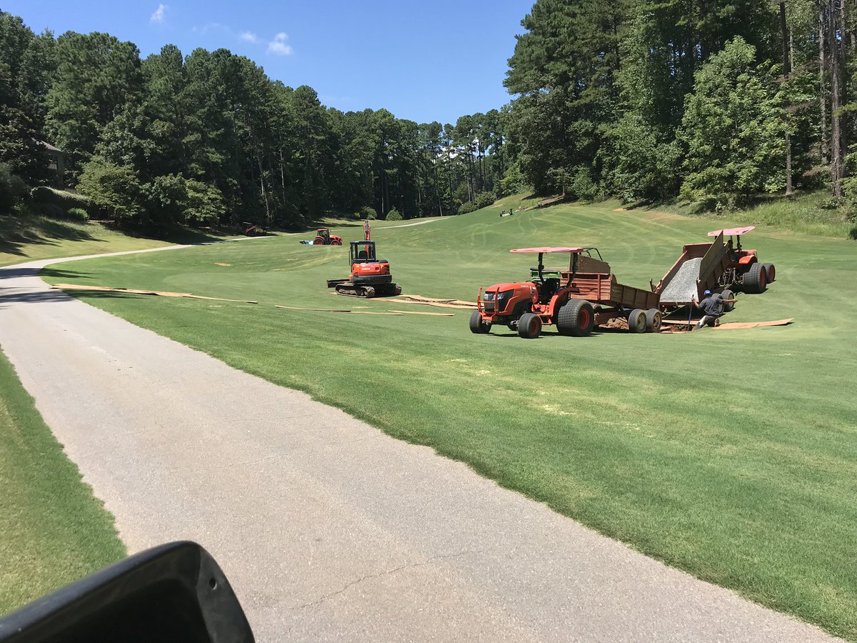 envlandgolf's tweet photo. Drainage &amp; sod repairs at Keowee Key. Opening back up soon! https://t.co/HTGP0cNip2