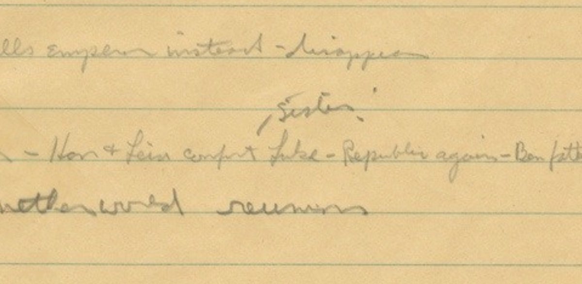 4. In an early  #ReturnoftheJedi scene list, George Lucas adds the note “Sister!” to a mention of Leia, perhaps the moment when he decided that Leia was Luke’s sister. MYTH CONFIRMED #StarWars