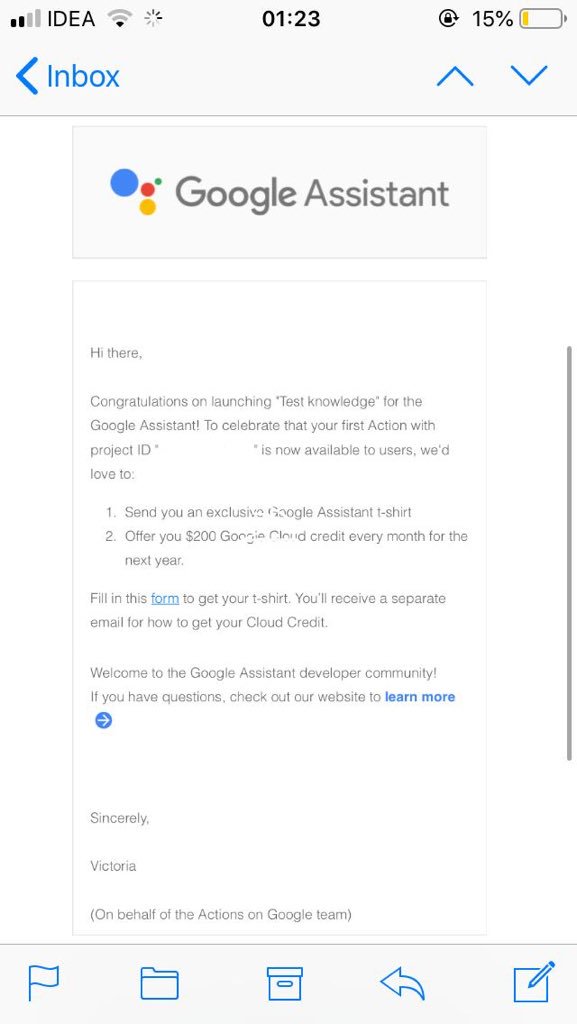 imnamratamore's tweet image. Better an oops than a what if!
wanna try out all of it✌🏼
My first @ActionsOnGoogle got published!
You can try it out asking the assistant Talk to Test knowledge' or 'ज्ञान परीक्षण से कनेक्ट करो' 

#actionongoogle