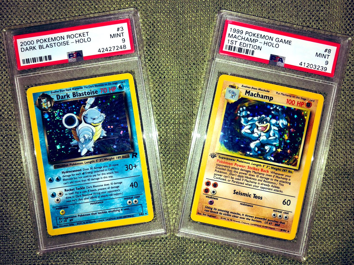 ZenturionXYZ's tweet photo. Welcome to your new home, 2nd and 3rd PSA graded cardsπ€©!
Soon I'll add a few 10's to my collection. For now these will do.
#machamp #darkblastoise #PSA #pokemon #pokemontcg #ptcg https://t.co/yoRpnj3Vke