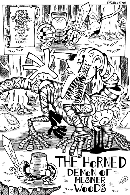 finally got around to finishing this bucket knight comic page I did for fun 