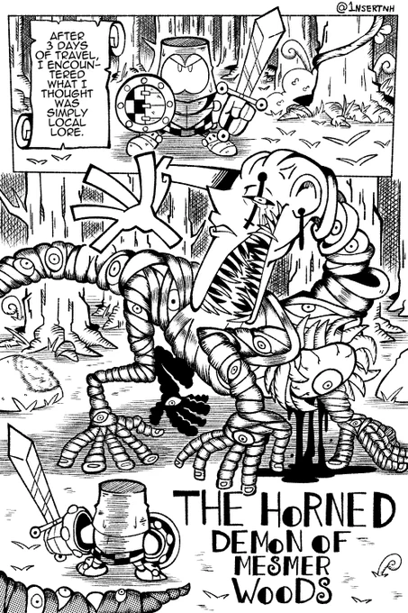 finally got around to finishing this bucket knight comic page I did for fun 