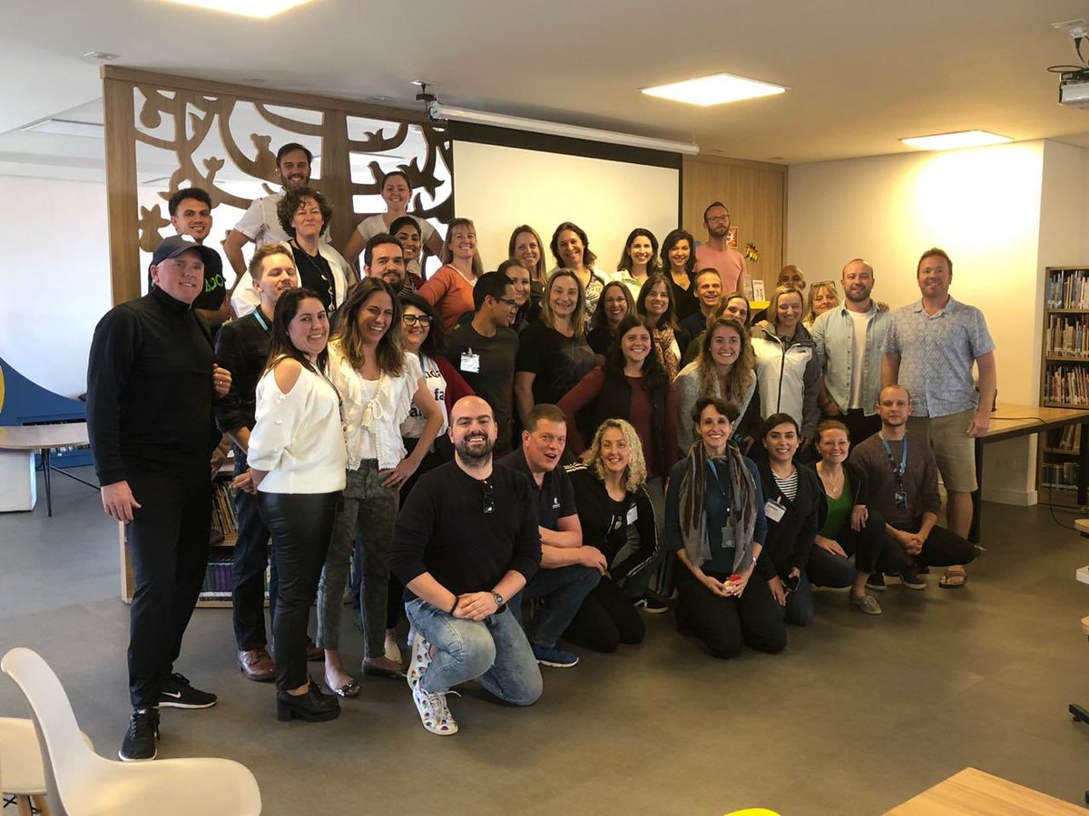 Events4Learning's tweet photo. What an outstanding professional development weekend with these amazing people at #ISCBrazil. Thank you to @jenniferabrams for stretching us all on cultivating a coaching mindset. Can’t wait for what’s to come! #events4learning #AdultLearning #thougthpartners https://t.co/1FduC5KU15