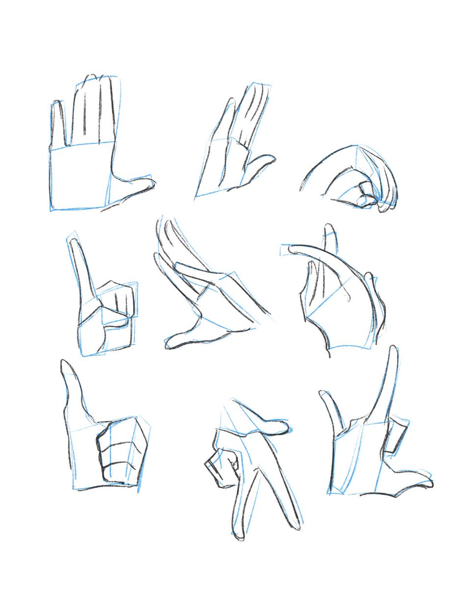 made some quick guides for how i draw hands! and of couse, use reference when you need it ? 