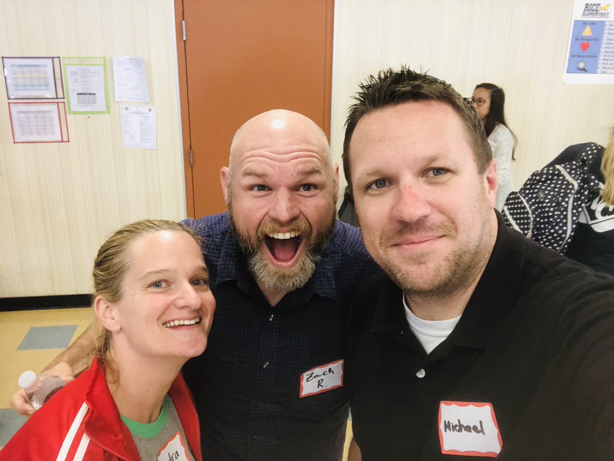 Mr_BMichael's tweet photo. A few former DASH coaches hanging out together @EdCampCVESD (15 years later). If only we had @BystrakChristy & @chrisgarcia03 here we could call it a DASH & STRETCH reunion! #edcampCVESD https://t.co/B90yeKV8t6