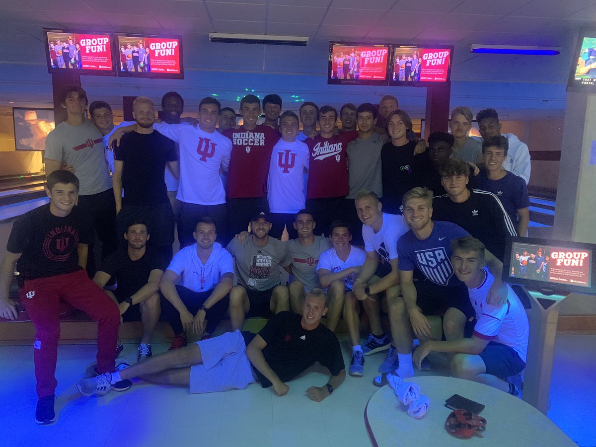 IndianaMSOC's tweet photo. A little preseason fun at the bowling alley! #goIU https://t.co/08j4O5WG1O