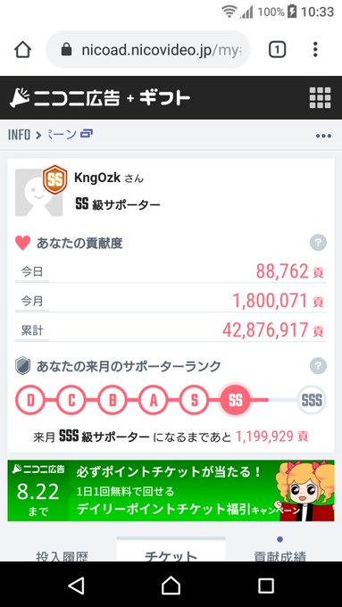 大和守kennさん がハッシュタグ ニコニコ広告 をつけたツイート一覧 1 Whotwi グラフィカルtwitter分析