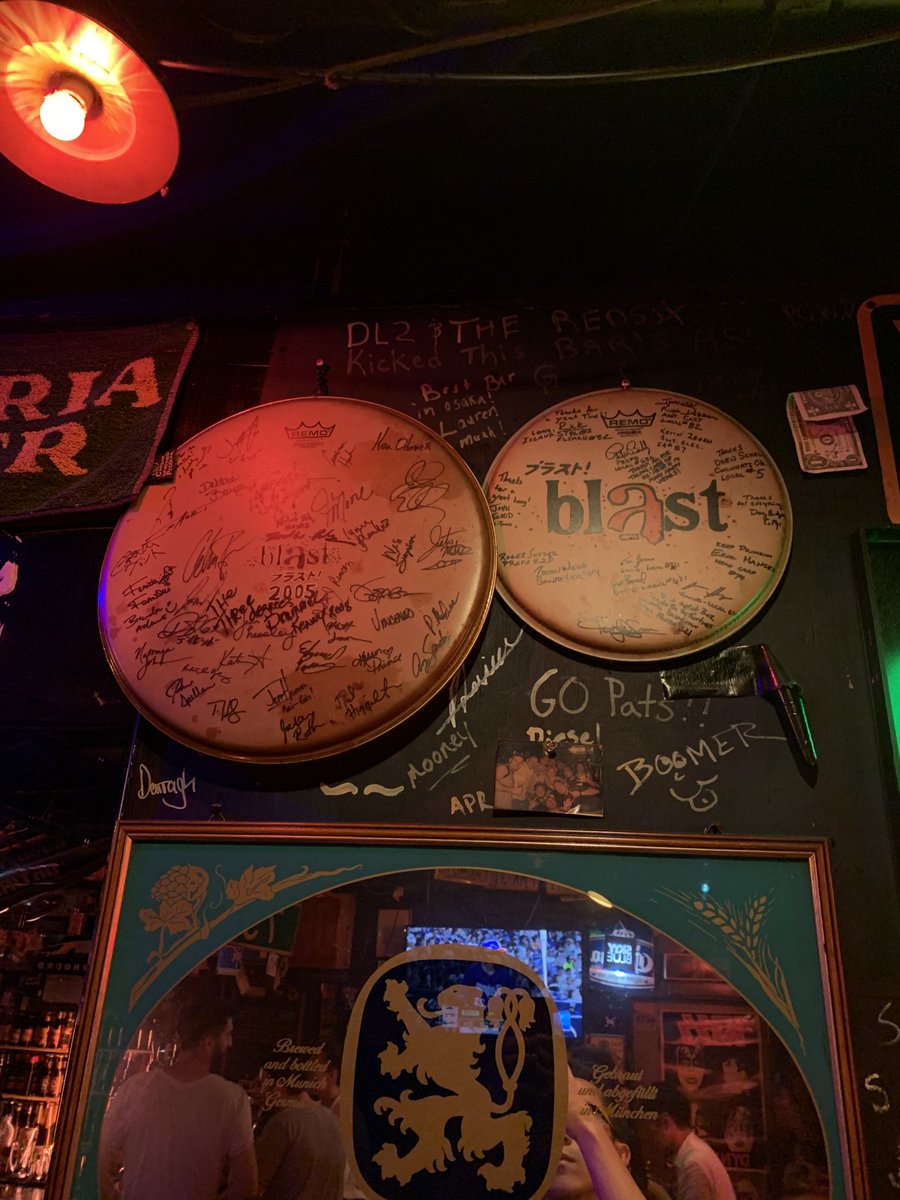 Tokens of previous Blast! tours can be found all over Japan! Here’s several drum heads from previous tours in Osaka!