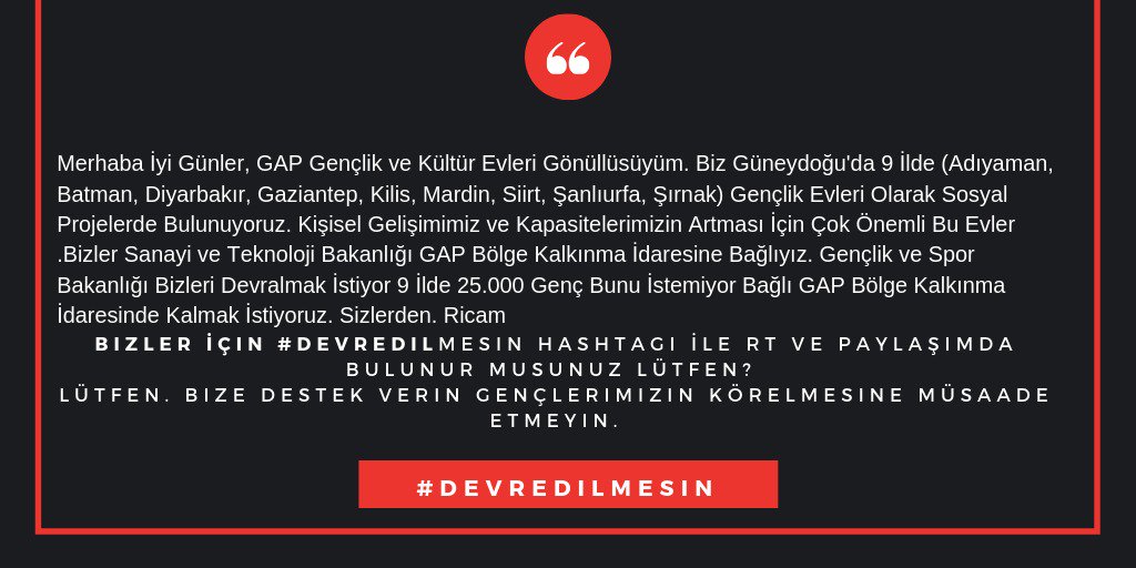 Gençlerin çırpınışlarına kulak ver Gap gençlik evleri #Devredilmesin