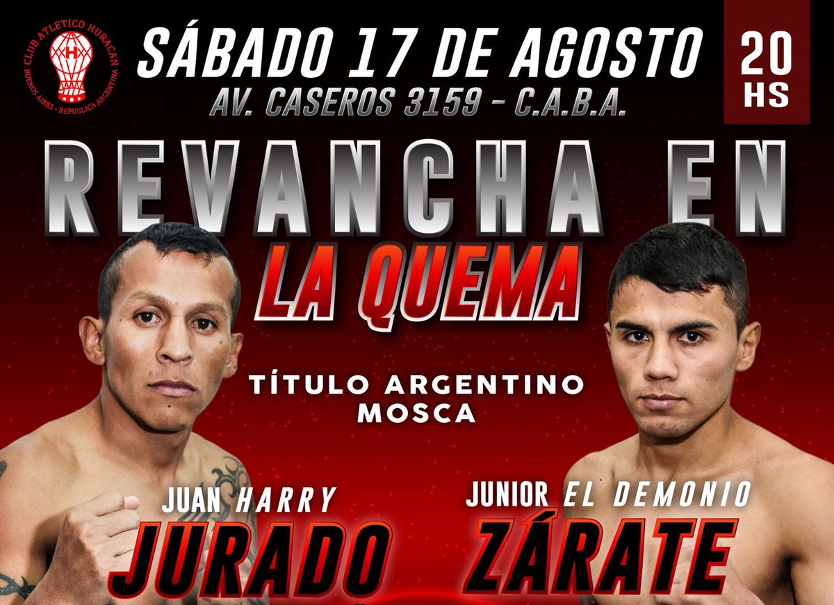 Round2Box's tweet photo. | #JuradoZárate2 | #BoxeoEnTyC |
Juan Jurado y Junior Zárate se enfrentan nuevamente por el título argentino mosca FAB. El primer combate fue victoria para "Harry" por decisión unánime.
• #AndinoMesa
• #JuárezBasualdo https://t.co/cYYxTwGhd3