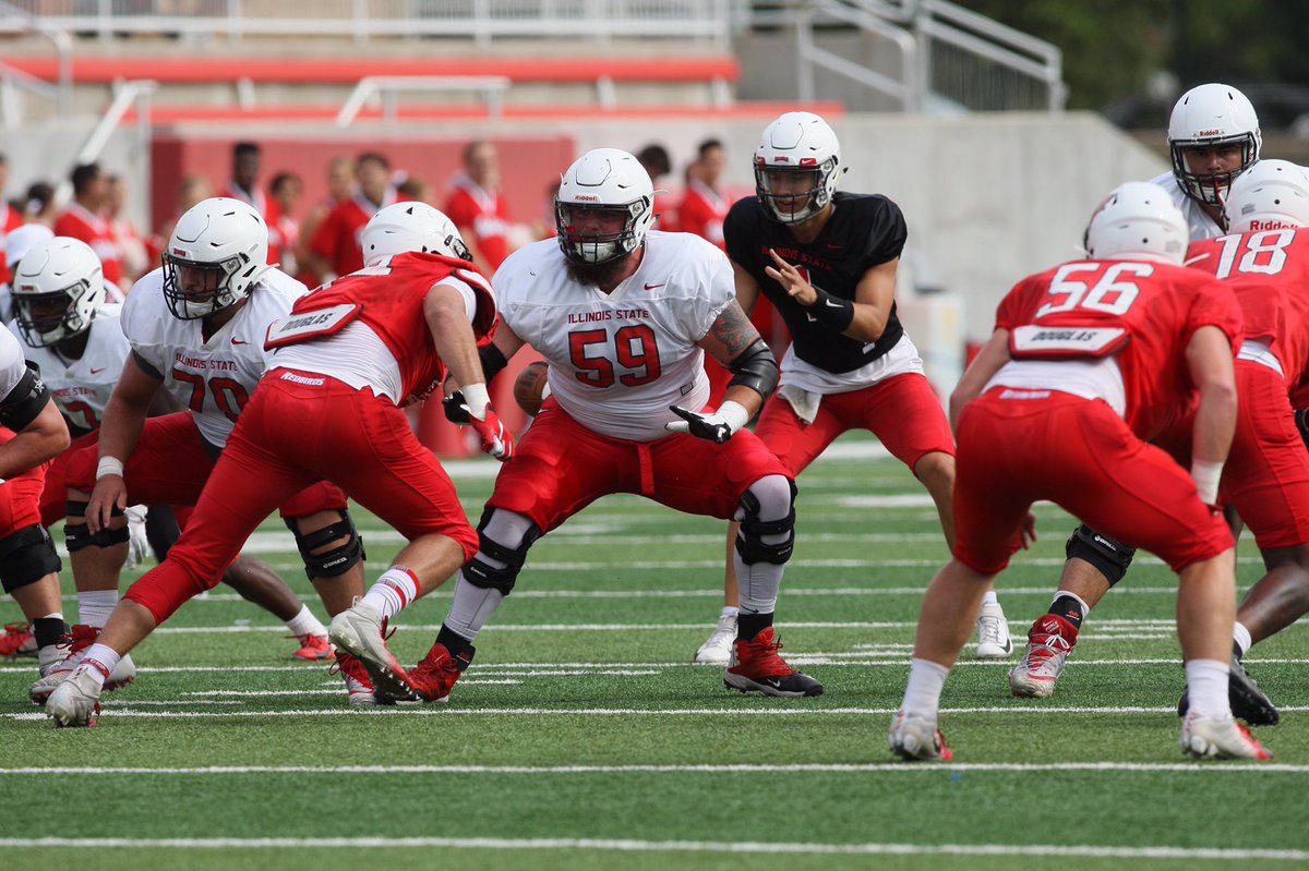 RedbirdFB's tweet photo. #FallCamp2019 is over, but still a lot of work to do before the opener 🆚 @NIU_Football #BackTheBirds https://t.co/3vd7gLp3xk