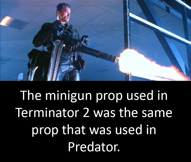 SWinstonSchool's tweet photo. It's good to be known! 💥😎 #T2 #Terminator #Predator #Minigun https://t.co/5dwsTgl11E