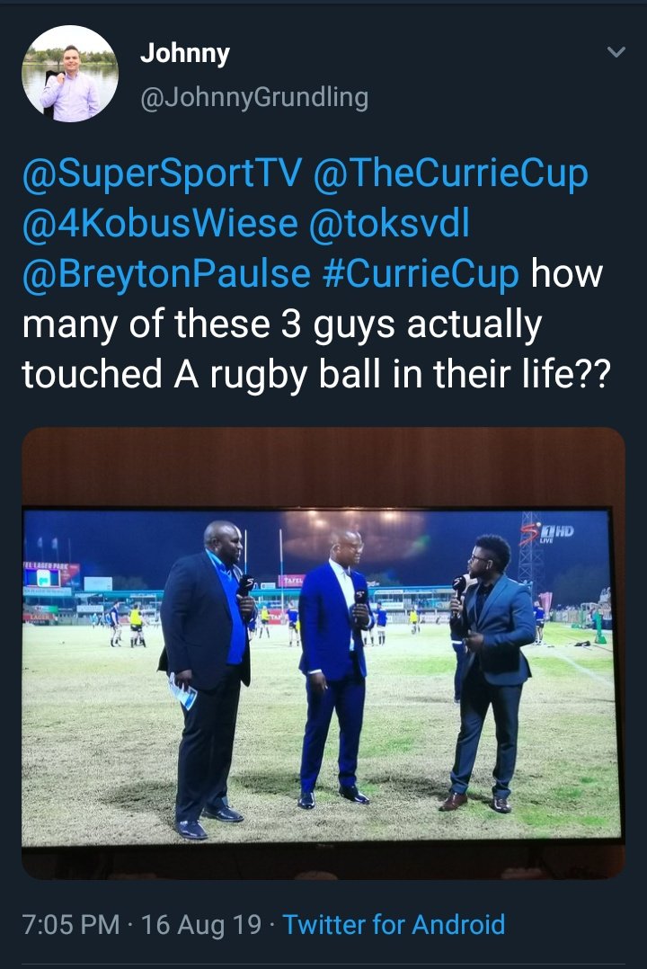 @slysix9 @JohnnyGrundling @AviweMgijima Hi @Kyenedy . Here's the deleted tweet that you missed. You didn't miss much because it was a dumb tweet. Even the author realised that