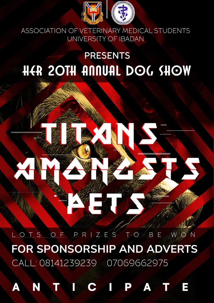 harmonylawal's tweet photo. WE MOVE!* 🚀🚀🚀
#TitansAmongPets
#AVMSDogShow2019
#Anticipate
Guyyyyyyys, I happen to be The Chair Person of this event which is an Annual Event in the UNIVERSITY OF IBADAN.
All I just need is for you to help hit the RT AND LIKE BUTTON.
More details coming shortly 🐶🐶🐶 https://t.co/xlR7r6kyZt