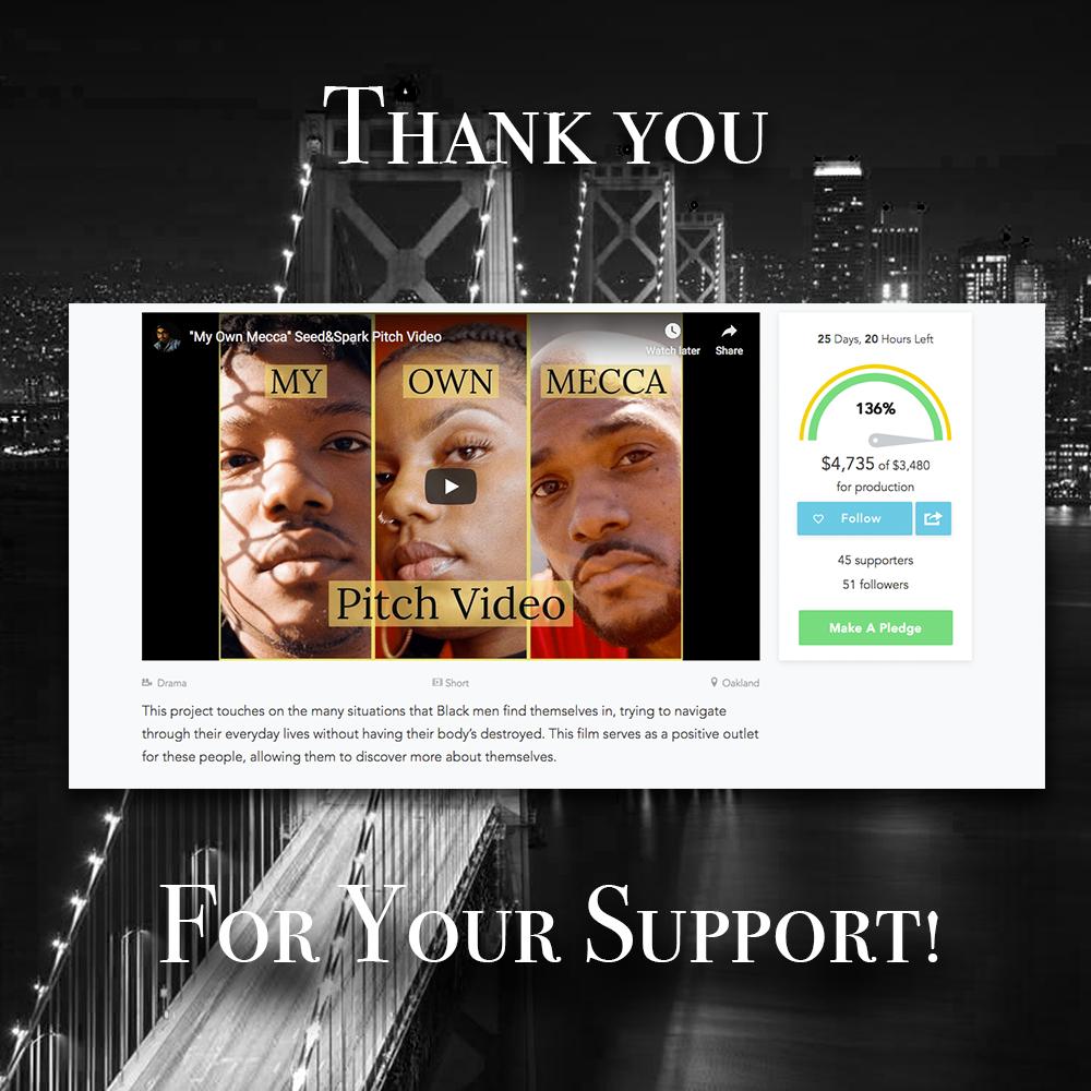 We managed to not only reach our crowdfunding goal of $3480, we have surpassed it, reaching 136% of our initial crowdfund goal.

Let's keep our campaign strong until the very end!

#film #indiefilm #bayarea #bayareafilm #crowdfunding #oakland #oaklandfilm #POC #seedandspark