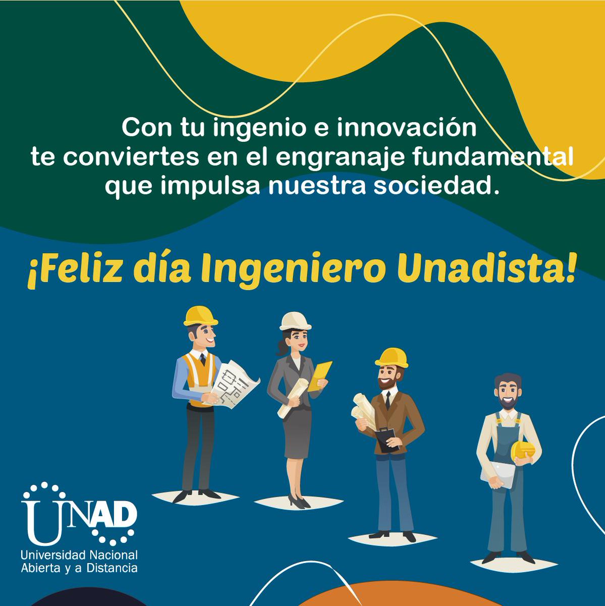 UniversidadUNAD's tweet photo. Sin importar su especialidad, los ingenieros siempre proponen soluciones gracias a su ingenio e innovación ¡Feliz #DíaDelIngeniero! 👩🏽‍💻👨🏻‍🔧👨🏽‍🔬👨🏻‍🏭👷🏻‍♀️ https://t.co/EMtobCFllO