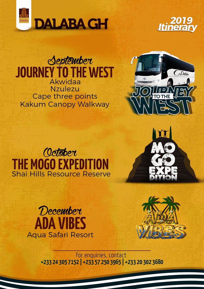 DalabaGh's tweet photo. Our upcoming trips🤤 Click on the link below to sign up! 
https://t.co/6OdHSSlIUp https://t.co/jBiVq0xIji