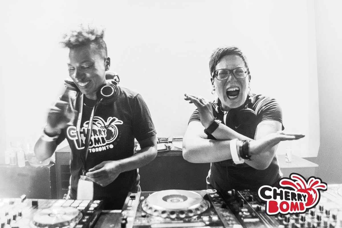 CherryBombTDOT's tweet photo. Tonight: come dance, sweat &amp; cruise with the CB fam! Your resident dyke duo @djcozmic &amp; @djDeniseBenson play b2b for the first time since Pride! Photos by Nancy Kim. All at one of the best sounding, looking &amp; feeling clubs in town, @ROUNDvenue. Doors 10pm. xox https://t.co/8qGspD3uhG