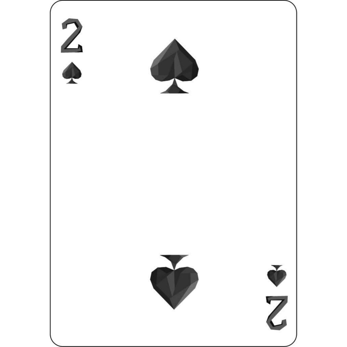 unrivaleddecks's tweet photo. Here are the 2's! 
#playingcards #customdeck #customdesign #sharkdeck #lowpoly https://t.co/M07pkugrdY