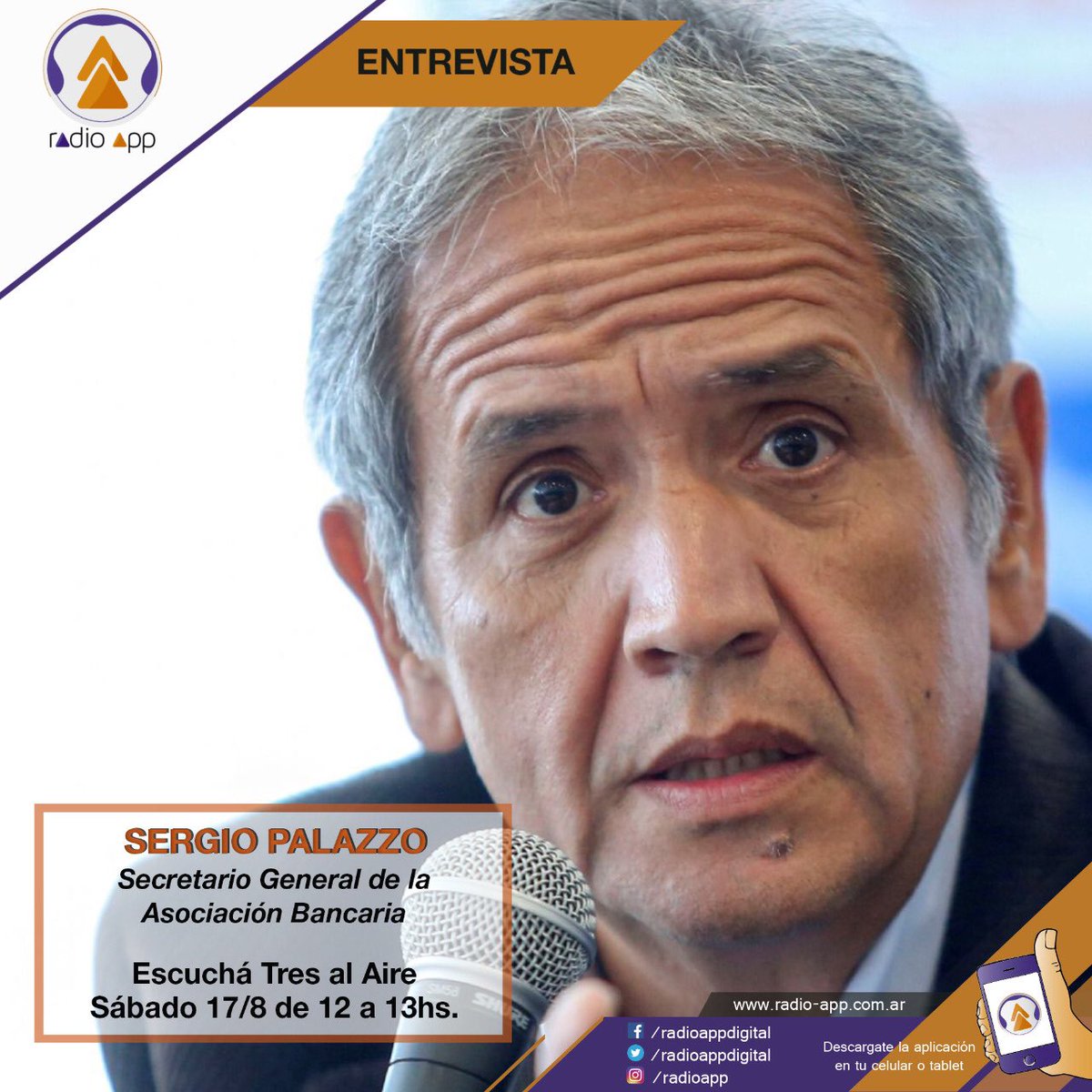 tresalaire's tweet photo. Entrevista a @SergioOPalazzo https://t.co/nhIfIja6xb @labancariasba @radioappdigital https://t.co/AXV4o4eBK8