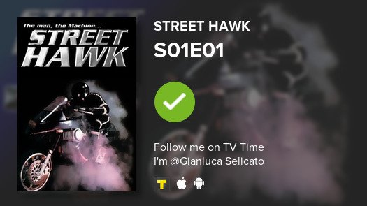 I've just watched episode S01E01 of Street Hawk! #tvtime tvtime.com/r/1969D