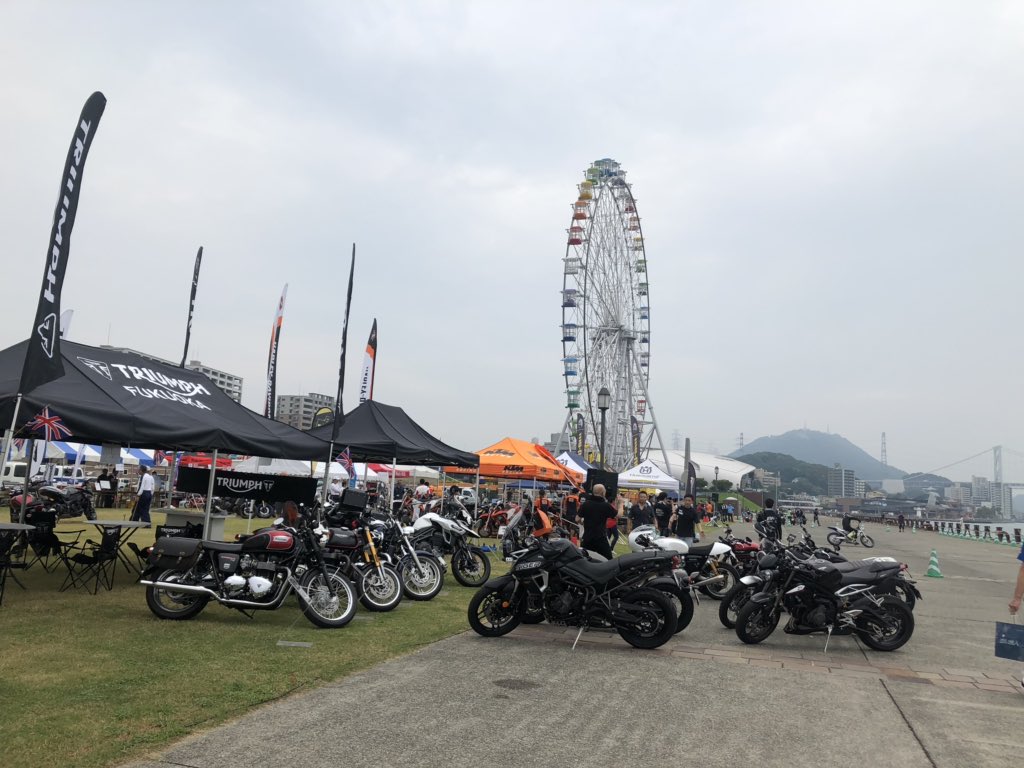 Masayuki Yamanaka 交通遺児育英 チャリティーイベント バイクの日in下関 会場に来ました 9時から始まります マン島 Ttレース マン島ttレース Iom Iomtt 山中正之