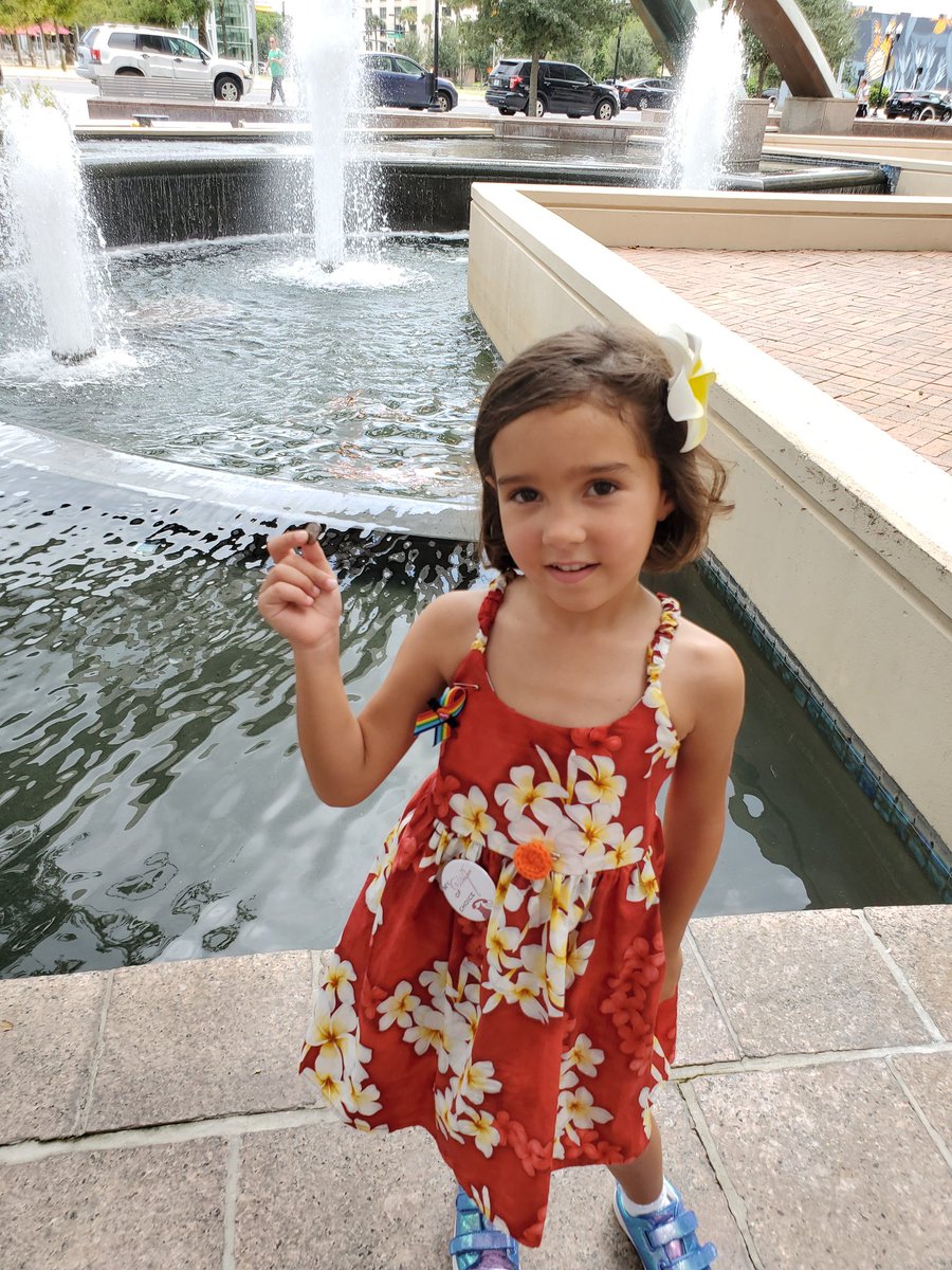 ewiley33's tweet photo. My baby joined me at @MomsDemand's #RecessRally in Orlando today. At the end she tossed a penny in the fountain &amp; made a simple wish: No guns for bad guys. @senatemajldr, make her wish reality. Pass background checks on every gun sale NOW! CC @marcorubio @ScottforFlorida #FlaPol https://t.co/zvs2dzyYj8