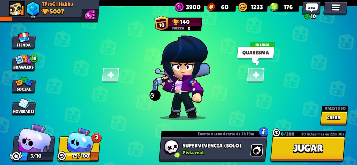 HakkuGamer's tweet image. Con ella todo es fácil, +5k! parece q Bibi no va mal del todo 🙈 encima le estoy cogiendo cariño a la macarrilla jajajaja

 #Bibi #BrawlStars #hakku