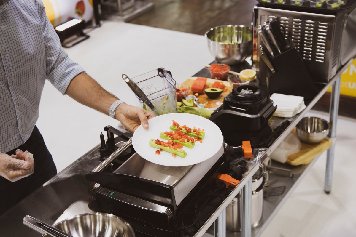 thewellnessexp1's tweet photo. The #OptUp booth has been high energy all day. Here’s a snapshot of their Cooking Demo this afternoon! #WYWFDenver https://t.co/VfKbOXaUlE