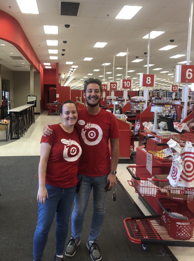 Tylerattarget's tweet photo. Twinning on her last day! Good luck, Katherine at your new store! #TheRidge https://t.co/sRMSz102hp